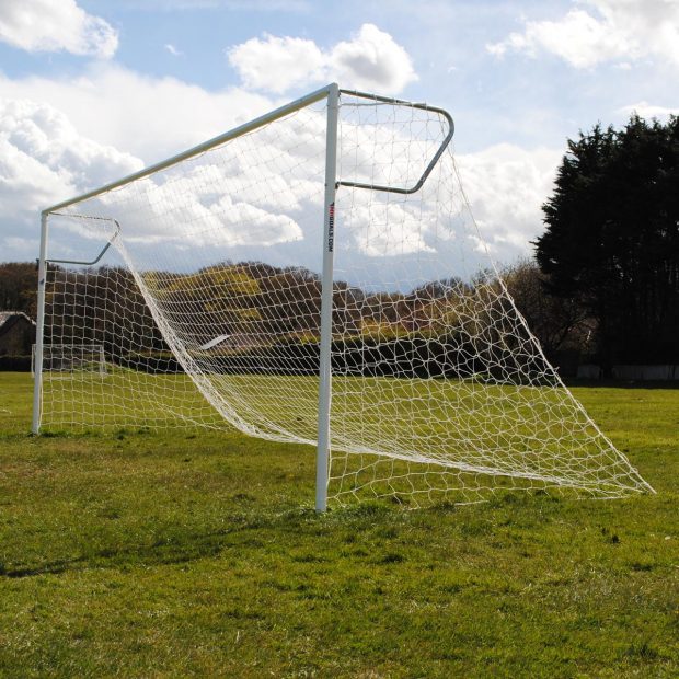 heavy duty football 11 a side goal side view