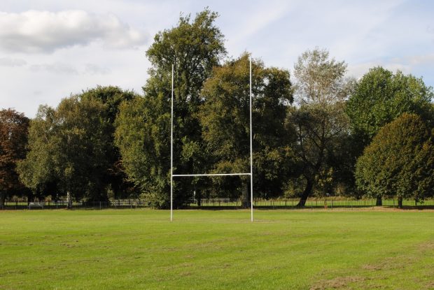 fixed rugby goal